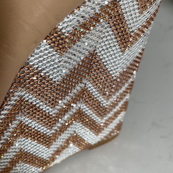 Bebe rhinestone wedge peep toe shoes - Picture 4 of 4